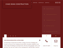 Tablet Screenshot of chaddeanconstruction.com
